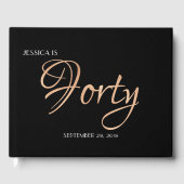 黒エレガントと金ゴールド40歳の誕生日 ゲストブック (正面)