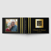 黒エレガントと金ゴールド50周年記念写真 ゲストブック (全面)