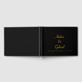 黒エレガントと金ゴールド ゲストブック (全面)