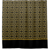 黒エレガントと金ゴールド シャワーカーテン (正面)