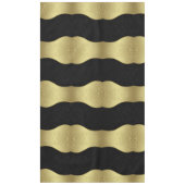 黒エレガントと金ゴールド テーブルクロス (正面)