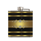 黒エレガントと金ゴールド フラスク (裏面)