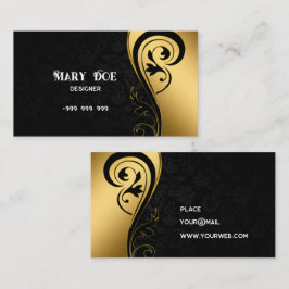黒エレガントと金ゴールド 名刺