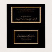 黒エレガントと金ゴールド 名刺 (外部フラット)