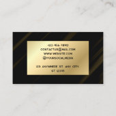 黒エレガントと金ゴールド 名刺 (裏面)