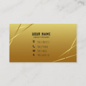 黒エレガントと金ゴールド 名刺 (裏面)