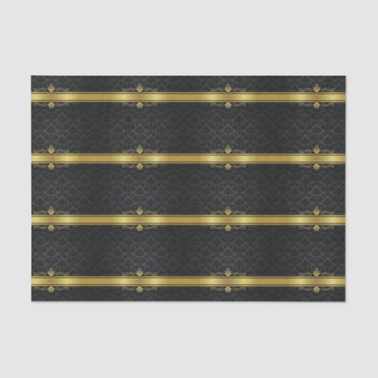 黒エレガントと金ゴールド 薄葉紙 (正面)