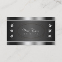 黒エレガントと銀のクロームきらめく効果