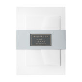 黒エレガントと青のグレイ結婚ズ 招待状ベリーバンド (正面例)