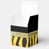 黒エレガントと黄色のオレンジ色のゼブラ |誕生日 フェイバーボックス (オープン)