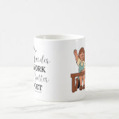 黒エレガントのやる気を起こさせる引用文 コーヒーマグカップ (中央)