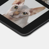 黒エレガントのカスタム猫の写真 デスクマット (コーナー)