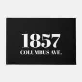 黒エレガントのカスタム通りのアドレス番号 ドアマット (正面)