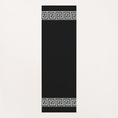 黒エレガントのギリシャのパターン ヨガマット (正面)