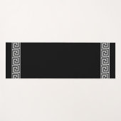 黒エレガントのギリシャのパターン ヨガマット (正面(横))