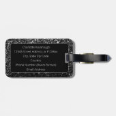 黒エレガントのグラデーショングリッター ラゲッジタグ (裏面横)