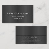 黒エレガントのビジモダンネスカードテンプレート 名刺 (正面/裏面)