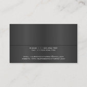 黒エレガントのビジモダンネスカードテンプレート 名刺 (裏面)