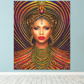 黒エレガントの女王：アートブラック歴史月間 キャンバスプリント (インサイチュ (ウッドフロア))