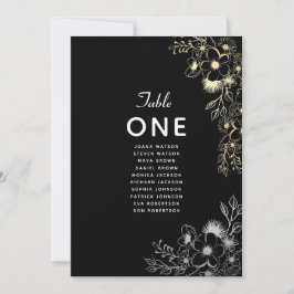 黒エレガントの結婚座席表