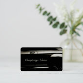 黒エレガントの車の名刺 名刺 (スタンド正面)