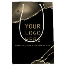 黒エレガントの金ゴールドロゴをここに置き換えますMedium Gif