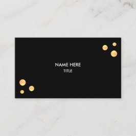 黒エレガントの黄金の点 名刺