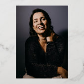 黒エレガントの0thバースデーパーティー金ゴールド 箔招待状 (裏面)