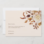 黒エレガントは私の花嫁の提案になる 招待状 (裏面)