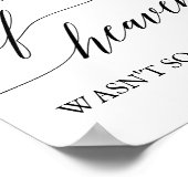 黒エレガントもし天国は今のところ遠くに ポスター (角)