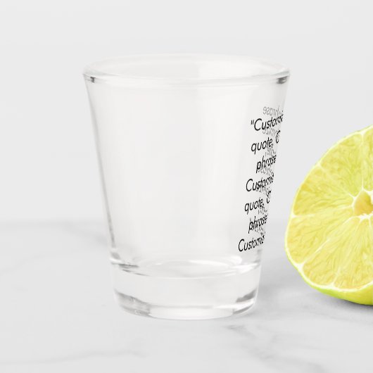 黒エレガントカスタム文字句引用文モノグラム ショットグラス (左)