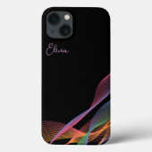 黒エレガントカラフル Case-Mate iPhoneケース (裏面)