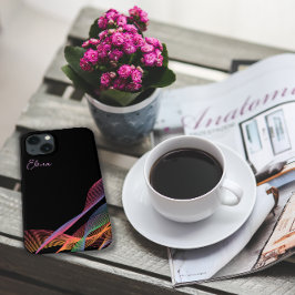 黒エレガントカラフル iPhone 13ケース