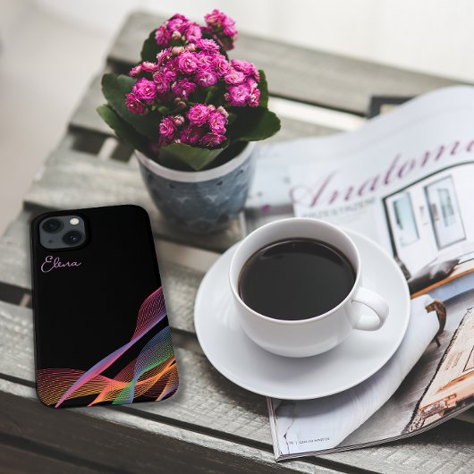 黒エレガントカラフル Case-Mate iPhoneケース