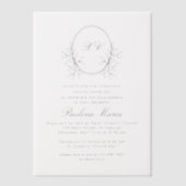 黒エレガントクレストキンセフォーマルニェラ ベラム紙招待状 (正面)