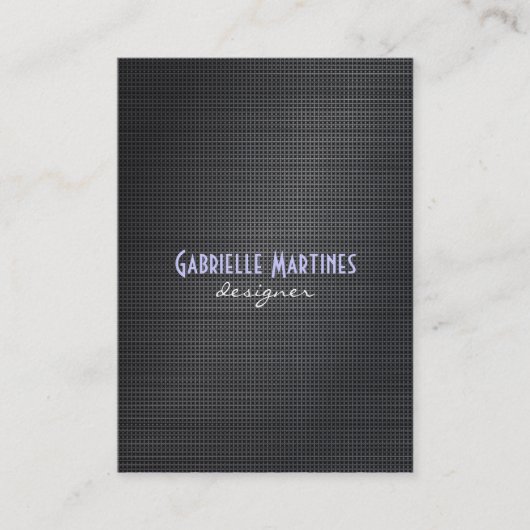 黒エレガントクロスステッチのテクスチャの外観 名刺 (正面)