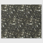 黒エレガントサテン包装紙 ラッピングペーパー (フラット)