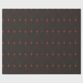 黒エレガントシンプルと赤のクリスマス ラッピングペーパー