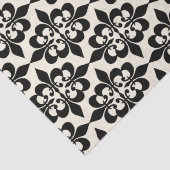 黒エレガントスタイリッシュオフ白ダマスクのデコページ 薄葉紙 (詳細)