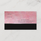 黒エレガントスタイリッシュ色、キラキラした紹介カード 紹介カード (裏面)