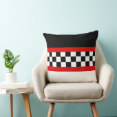 黒エレガントスタイリッシュ赤と白装飾用クッション クッション (椅子)