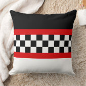 黒エレガントスタイリッシュ赤と白装飾用クッション クッション (ブランケット)