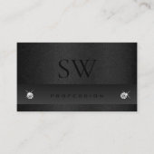 黒エレガントスネークパターンダークカラーズモノグラム 名刺 (正面)