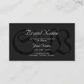 黒エレガントスネークパターンダークカラーズモノグラム 名刺 (裏面)