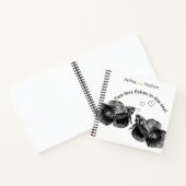 黒エレガントセージ水彩魚結婚の ノートブック (内部)