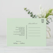 黒エレガントセージ水彩魚結婚の 招待状 (スタンド正面)