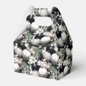 黒エレガントセージ緑のアイボリークリスマス装飾 フェイバーボックス (裏面サイド)