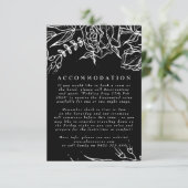 黒エレガントタキシードブライトホワイトリース結婚ズ エンクロージャーカード (スタンド正面)