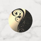 黒エレガントダマスク,金ゴールド,ラブネーム コンフェッティ (スモール正面)