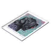 黒エレガントテリアロシアのー ノートブック (左側)